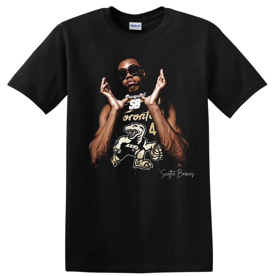 Scottie Barnes Basketball Player T Shirt Toronto Raptors Dynamic Portrait Tee