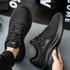 Summer Trendy Cool Black Men's Shoes Refreshing Breathable Light Sports Shoes Light Comfortable Low-key Casual Shoes