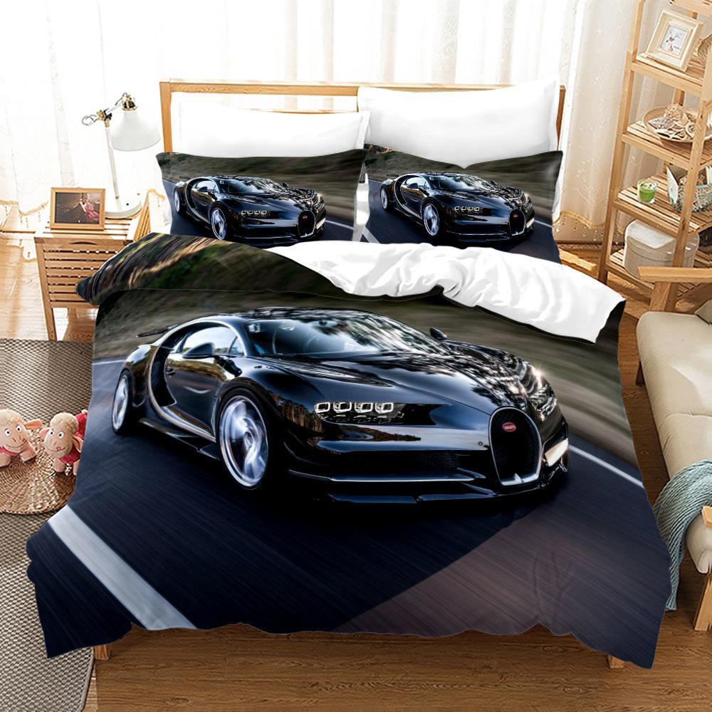 Luxury Car Duvet Cover Set Cartoo Bedding Set for Kids Boys Polyester Bedding Set King Size