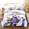 2023 Genshin Impact Bedding Set Single Twin Full Queen King Size Bed Set Aldult Kid Bedroom Duvetcover Sets Girl Bed Sheet Set