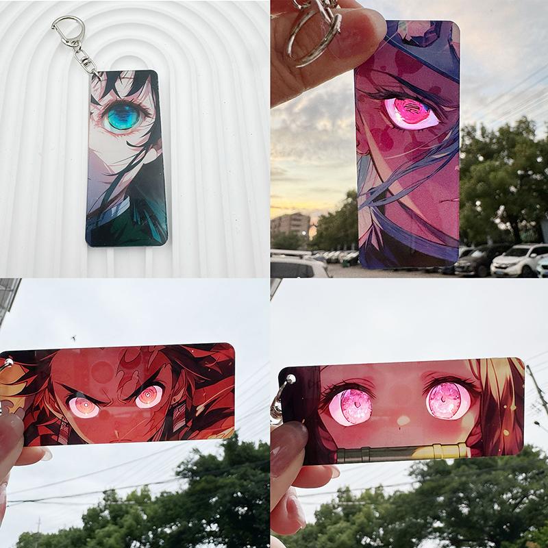 2/9 шт. Аниме Брелок для карточек Клинок рассекающий демонов Украшение Кавайная девушка Акриловые аксессуары для рюкзака Мультяшный сувенир Портативная игрушка Подарок