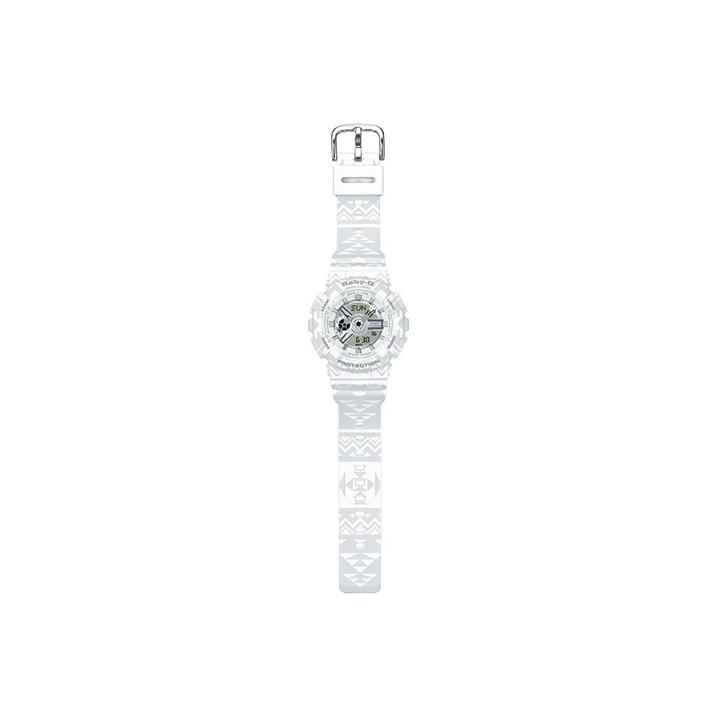 Casio Baby-G 100M Водонепроницаемые Кварцевые Часы с Ремешком из Смолы Женские Часы Белые BA-110TP-7A