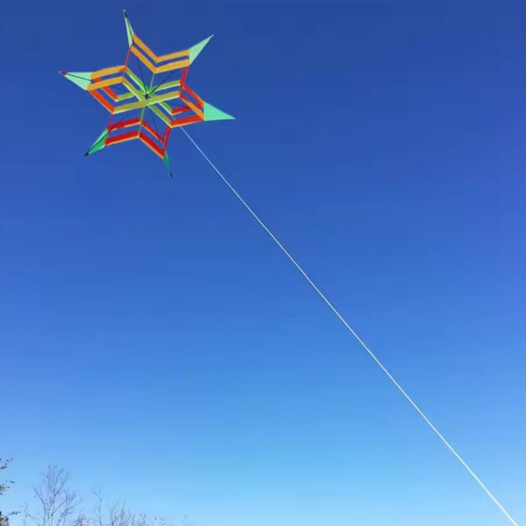 3D Lotus Kite With High Wind Resistance For Outdoor Family Beach Activities Easy Assembly Durable Polyester