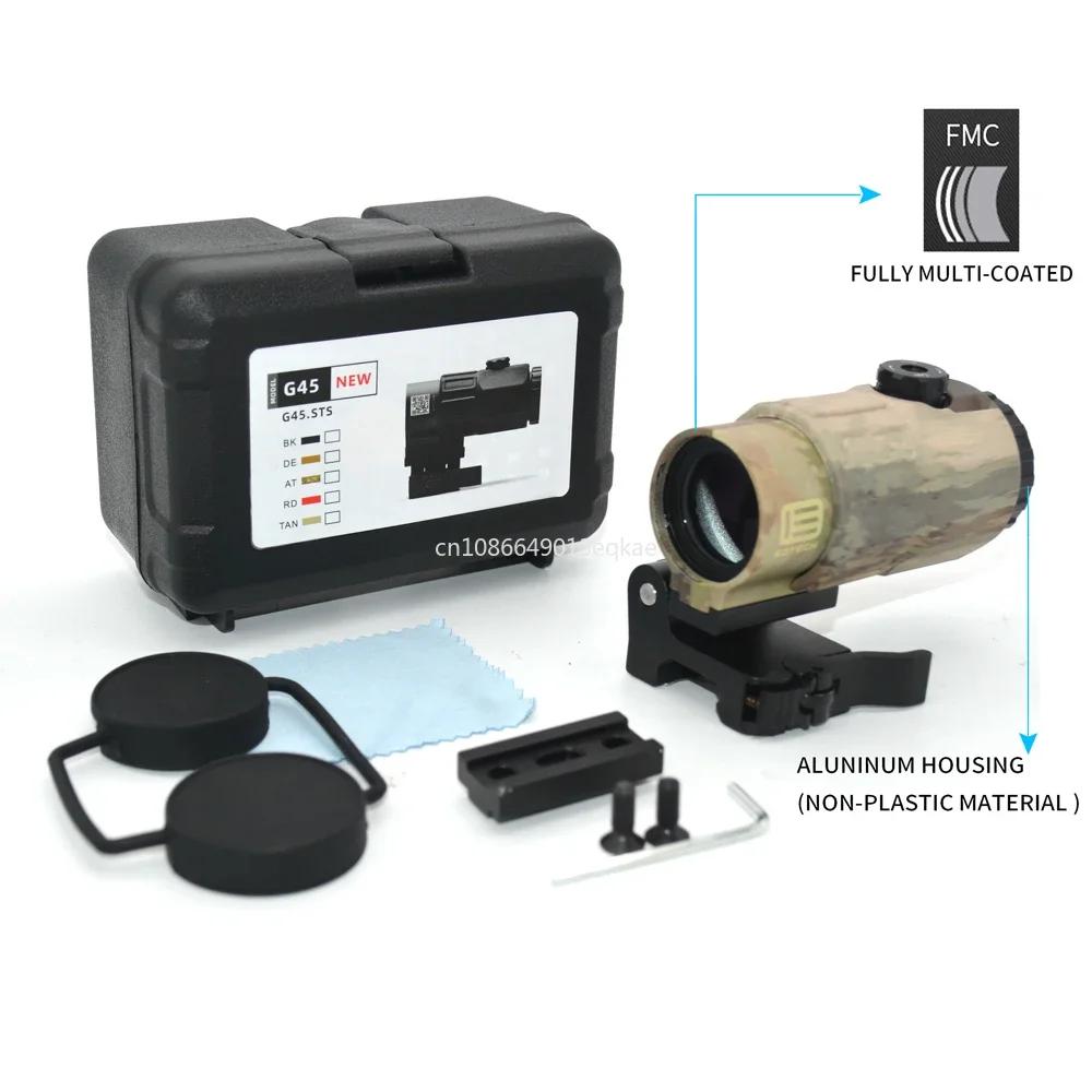 2024 Новый голографический прицел EOTECH 558 DCR с красной точкой для страйкбола, охоты с увеличителями G33/G43/G45 3X 5X, подходит для планок 20 мм и крепления с быстросъемным рычагом