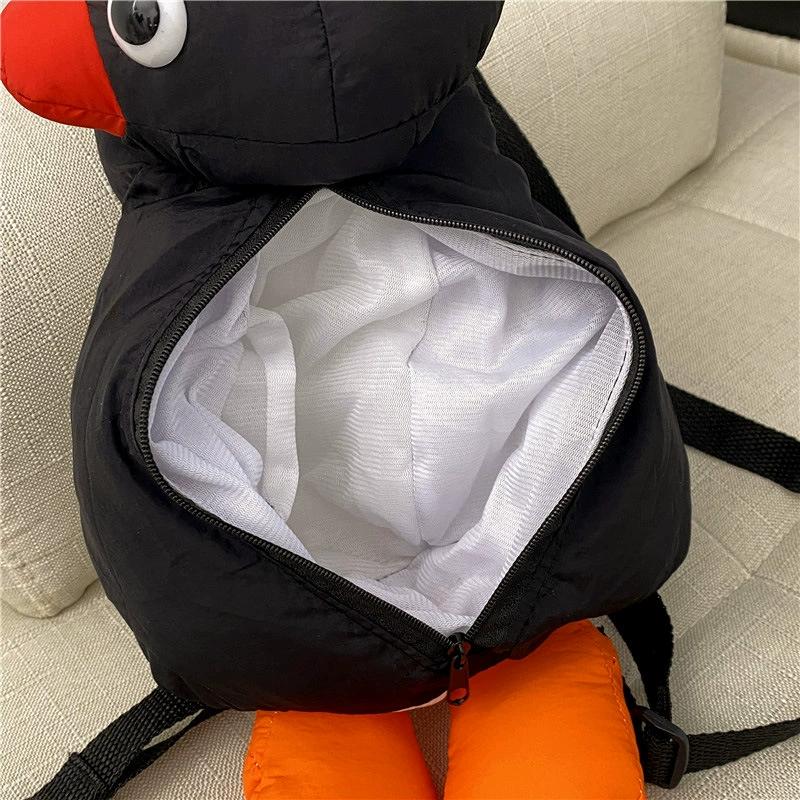 Cute Pingu Plush Backpacks Cartoon Penguin School Bag Kawaii Versatile Fashion Doll Shoulder Bag Commuting Travel Bags Kid Gift