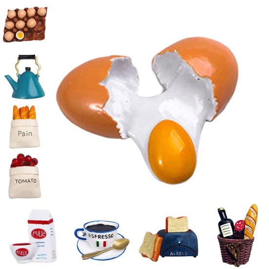 Наклейка в форме хлеба, еда, портативный магнитный милый магнит на холодильник для кухонного холодильника