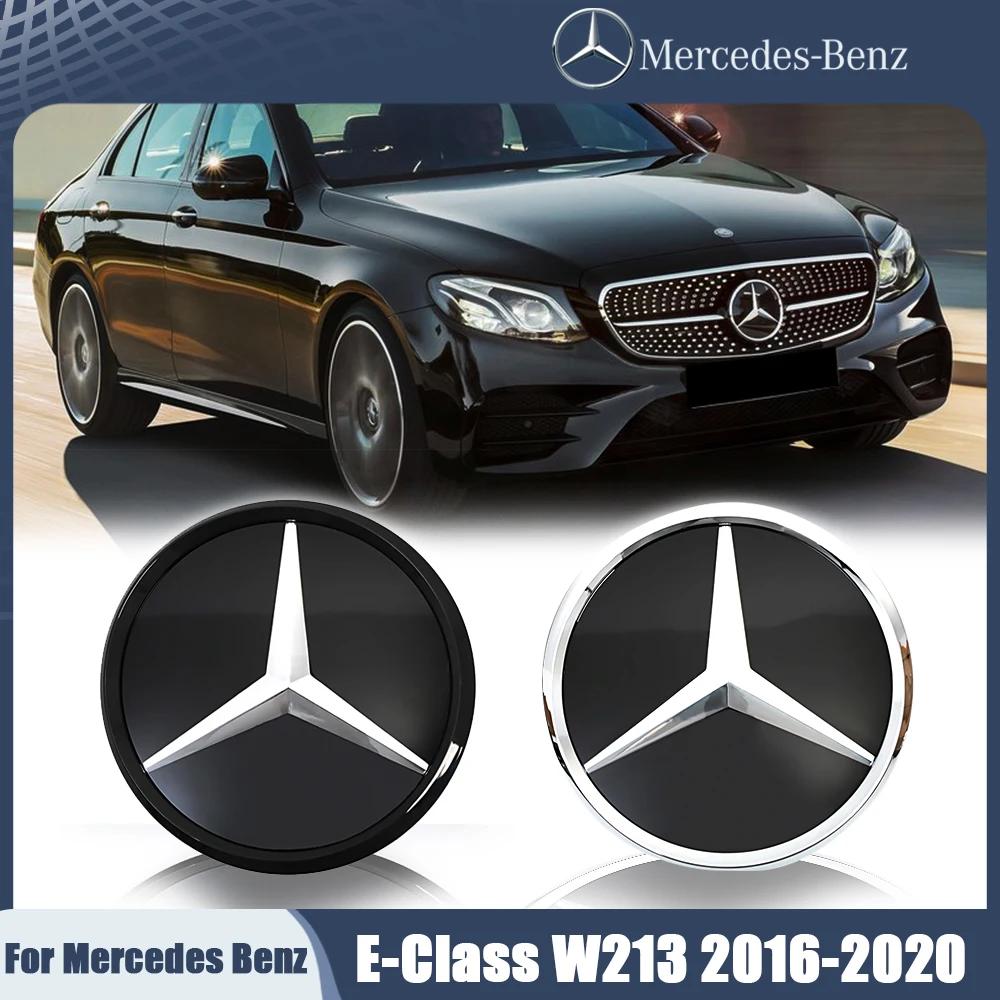 Черная Окантовка 3D Зеркальный Значок Для Mercedes Benz E-Class W213 2016-2020 Серебристый Звезда Логотип Значок На Переднюю Решетку Автомобильные Аксессуары
