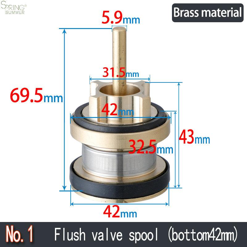 Modern Design Brass Chrome Flush Valve Accessories Pedal Hand Press Core Adapt Big-Name CF9805/CF9806 Bathroom Flush Valve