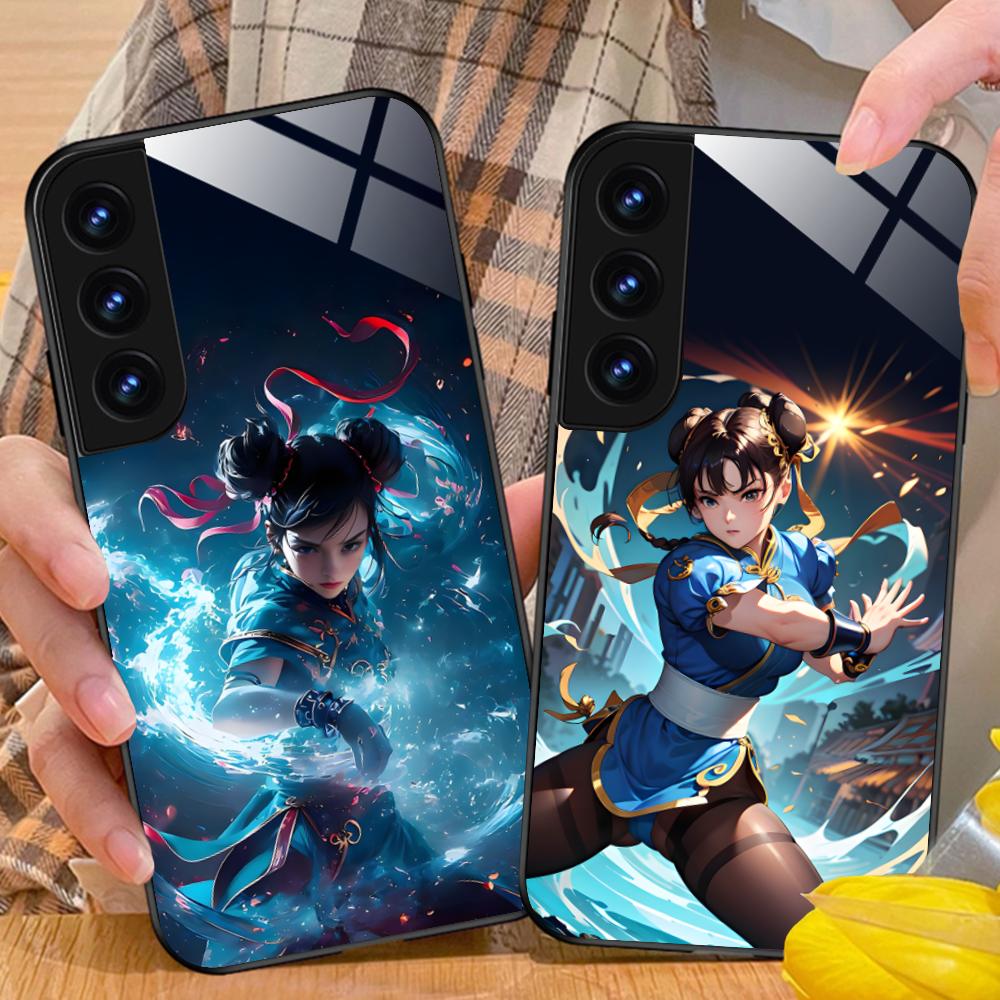 Чехол для телефона Street Fighter Chunli для Samsung Galaxy S26 S25 S24 S23 S22 S21 S20 Note20 Plus FE Ultra Стекло Цветная Крышка Cover
