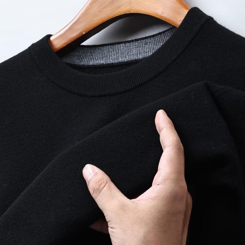 Мужской свитер с круглым вырезом Hengyuanxiang из 100% чистой шерсти
