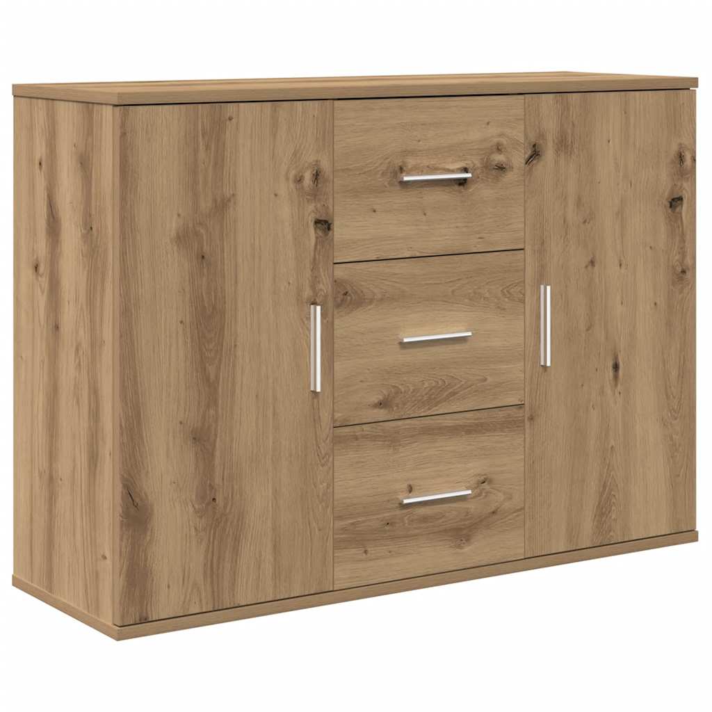 Vidaxl Komoda, Dąb Artisan, 90X29,5X65 Cm, Materiał Drewnopochodny