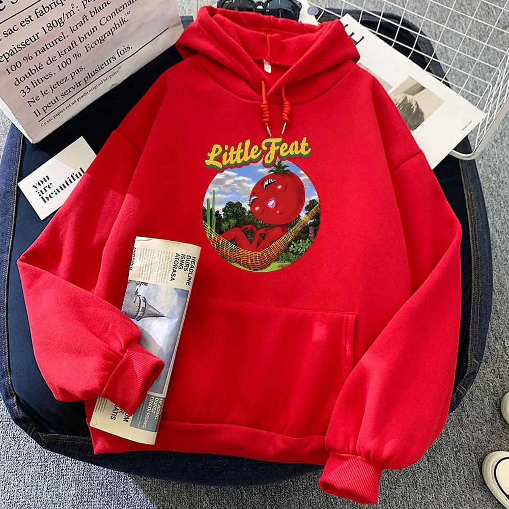 Толстовки с принтом томатов Little Feat Moletom Feminino для женщин и мужчин, зимние удобные толстовки с готической модой и принтом Sudaderas