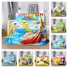 Bibi Blocksberg Summer Beach Flannel Blanket, Cartoon Witch Bibi Surf Print Warm Throw Blanket, Kids Bedroom Sofa Decor Gift