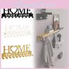 Modern Iron Home Letter Key Towel Organizer With Screw Mount For Household Storage