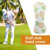 Чехлы для клюшек для гольфа из искусственной кожи с принтом ананаса, защитные чехлы для головок клюшек для гольфа, устойчивые к пятнам, в подарок гольфисту
