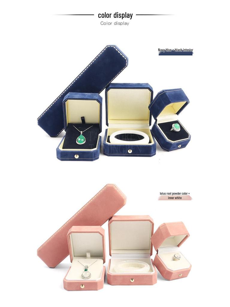 European Octagonal Jewelry Box for Rings, Necklaces, and Bracelets