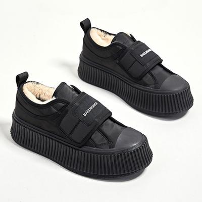 Женская обувь парусиновая обувь женская 2024 новинка осень и зима новые толстые подошвы Daddy Cookie туфли белые кроссовки с белым оттенком женские