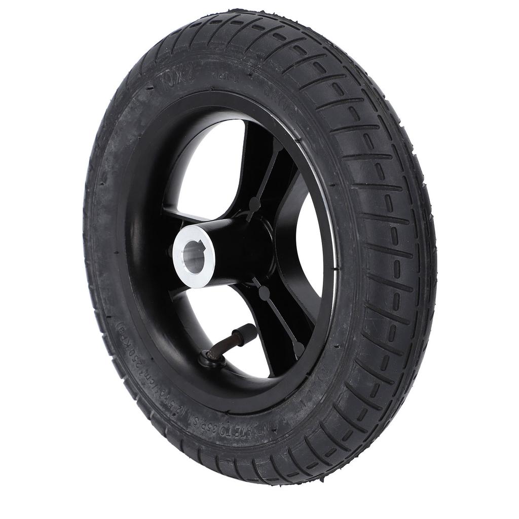 10-дюймовая ступица колеса инвалидной коляски из сплава, резиновая шина, сильная несущая способность, противоскользящая задняя часть инвалидной коляски