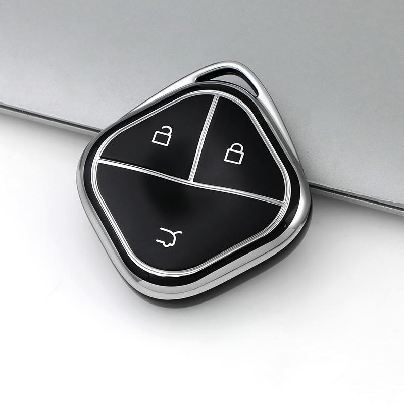 Premium Soft TPU Car Key Case Cover Shell for SGMW WULING Airev Baojun KiWiEV Bingguo SUNSHINE MINI EV Key Rings Keychain Bag