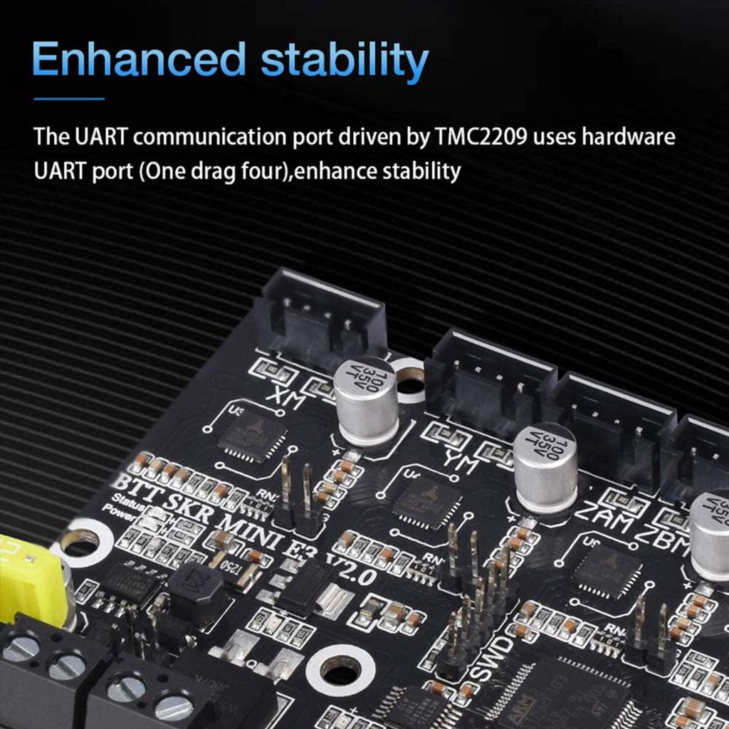 32-битная бесшумная материнская плата, встроенная плата управления SKR Mini E3 V2.0 с TMC2209 UART-драйвер шагового двигателя для Ender3 CR10
