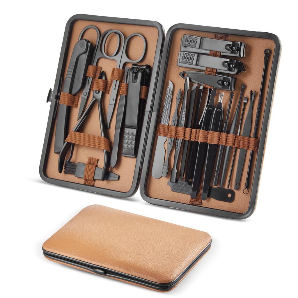 7-24pcs Nail Clipper Tools Set Manicure Pedicure Tool Eyebrow Trimmer Facial Care Hand and Foot Care Tools