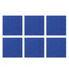 6pcs Sound Absorbing Soundproofing Cotton Foam Acoustic Panels for KTV Cinema Studio(Blue )