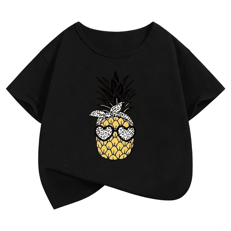 Kawaii Fruit Design Funny T Shirts Short Sleeve Kids Childrens Tshirt Boys Girls Summer Spring Casual Top Tee Shirt