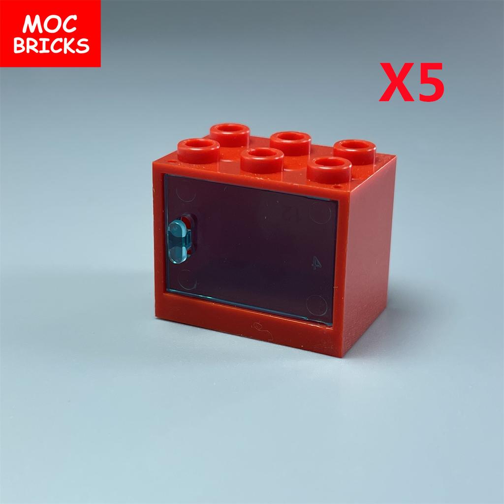 Коробка-шкафчик для кубиков MOC Контейнер 2x3x2 Шкафы Собираемые Частицы 4532 4533 Городской Дом Строительные Кирпичики Детали