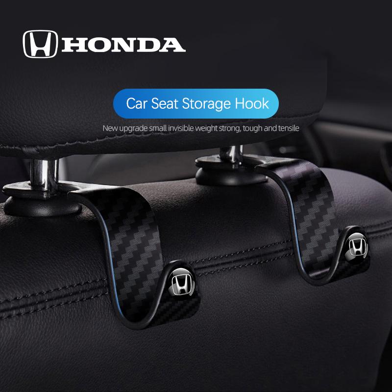 hbdf4 Car Headrest Hooks Hanger Seat Back Organizer Holder Clips For Honda Civic Accord Fit Jazz Pilot CRV Odyssey Passport City HRV