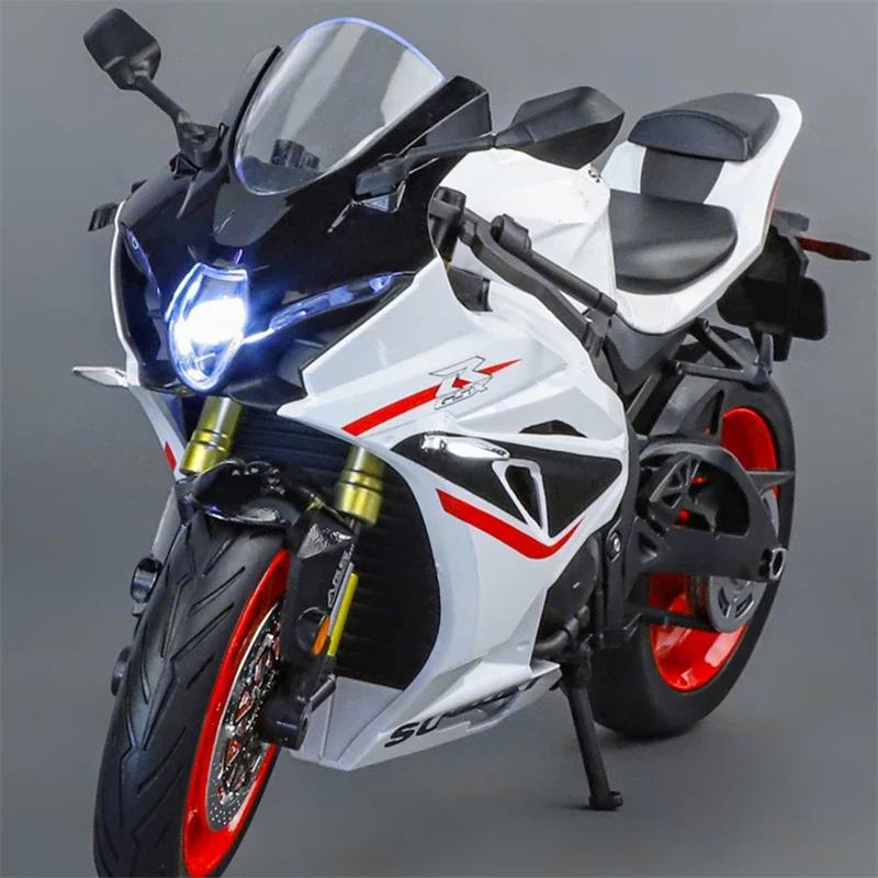 Большой размер 1/9 Suzuki GSX-1000R Alloy Racing Motorcycle Model Diecasts Street Sports Motorcycle Model Simulation Kids Toys Gifts