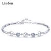 Линдон циркон браслет ювелирные изделия геометрические бусины браслеты-цепочки модный тонкий свадебный подарок для подруги женщин