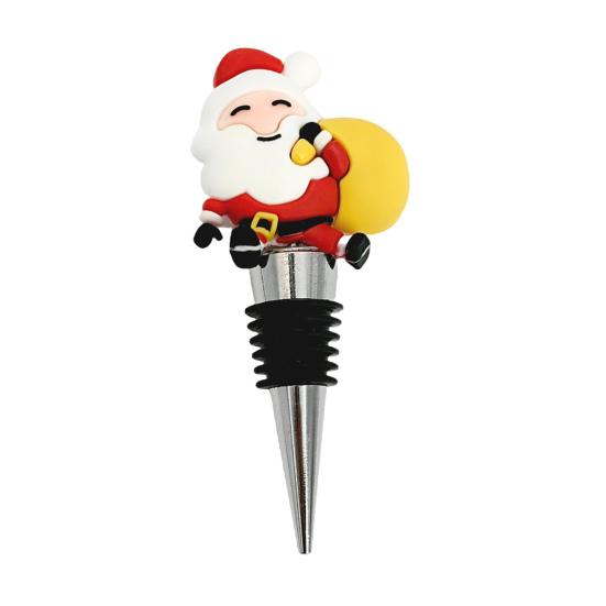 Yousheng Рождественская винная пробка для бутылок Санта-Клауса, снеговика, рождественской елки, винная пробка, укупорщик для пивных бутылок для праздничного домашнего декора