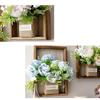 Искусственная гортензия, настенное украшение, искусственные шелковые цветы, растения, деревянная рама, декор, дом, офис, гостиная, спальня, настенный арт-орнамент