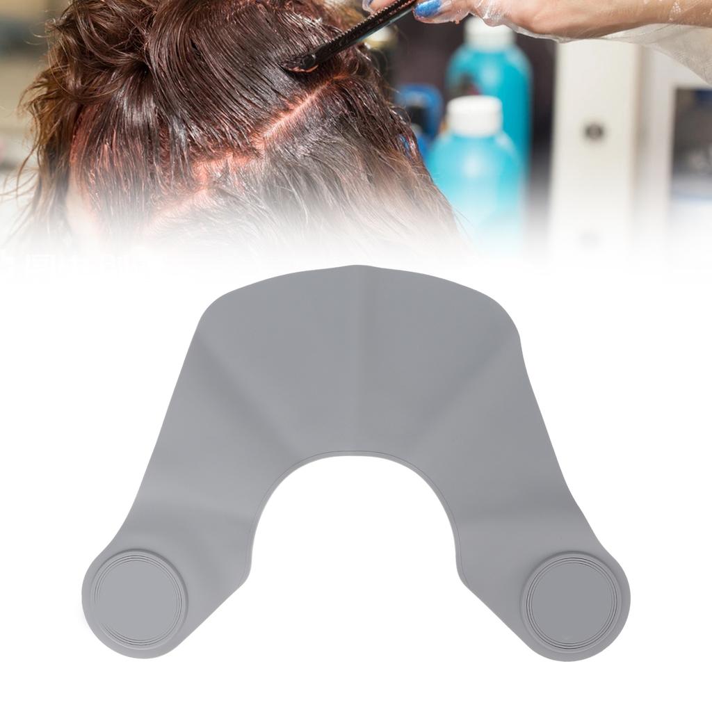 Стрижка Воротник для шеи Мягкий силиконовый Водонепроницаемый Плащ-шаль для окрашивания волос для парикмахерской Серый
