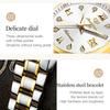 JINSHIDUN Brand Watch Heart Steel Automatic Mechanical Single Calendar Luminous Waterproof Women's Watch Women's Watch