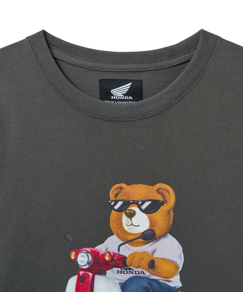 PHYPS MOTORCYCLE Honda Bear T-Shirt Dark Gray