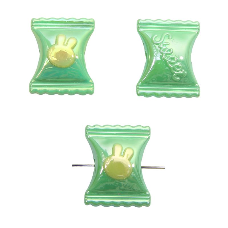 200Pcs Acrylic Coated Bunny Candy Beads for DIY Necklace Bracelet Earring Jewelry Making