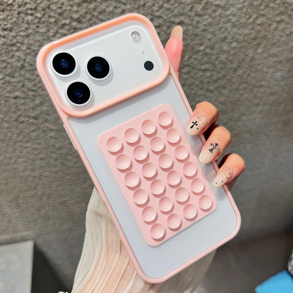 3D присоска, конфетный цвет, чехол для телефона для iPhone 17 16 15 14 Pro Max Air 16e 11 12 13 7 8 Plus XS XR X SE, противоударный прозрачный чехол