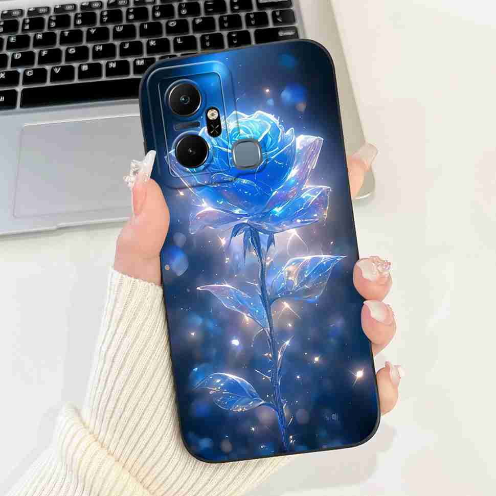 Чехол для Infinix Smart 6 Plus X6823C Роскошный Цветочный Модный Мягкий Силиконовый Чехол Для Телефона Infinix Smart 6Plus X6823 6.6"