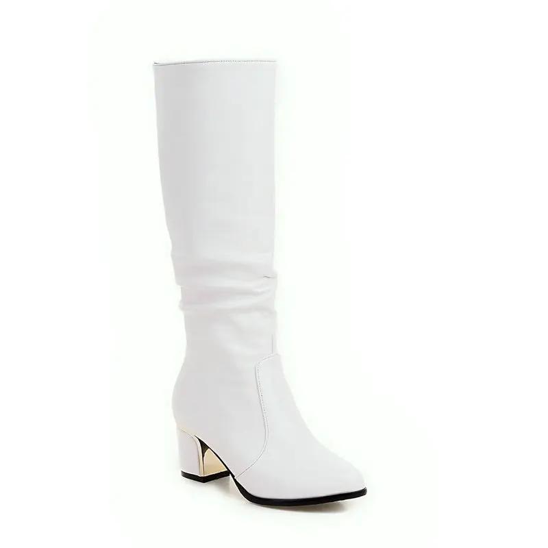 Fashion 2024 Winter Platform Women Long Boot Fashion Thick Sole Flats Heels Round Toe Knee High Boot Knight Boot Warm Shoes