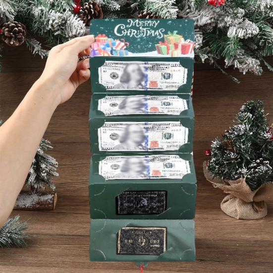 Christmas Cash Gift Envelopes Surprise Xmas Money Gift Card Holder with 6 Slots DIY