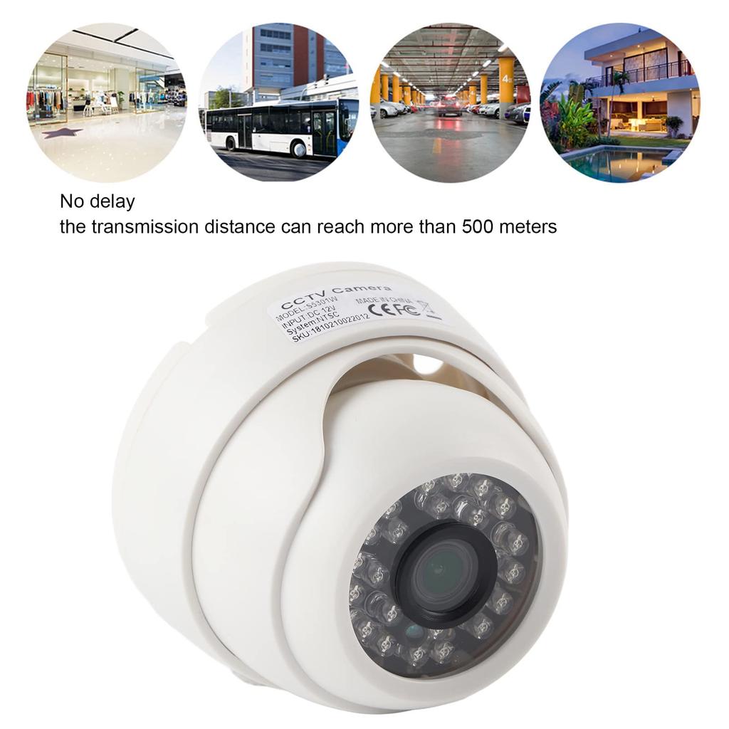 1080P HD Dome Surveillance Camera, Outdoor Security Camera with IR, 4-in-1 Analog TV Camera, Indoor/Outdoor Use, 3.6mm Lens, S Compatible (NTCS)
