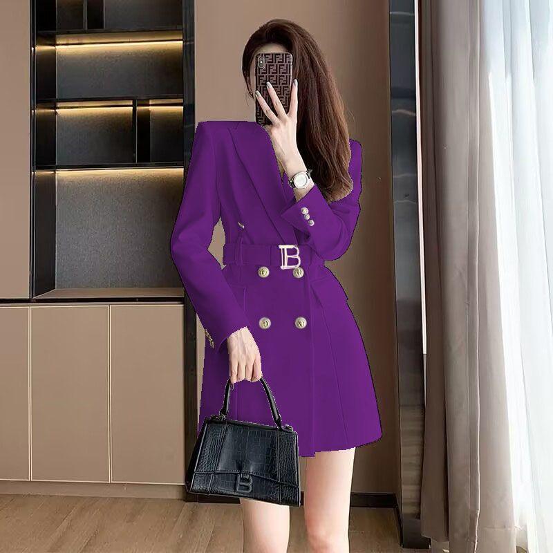 Women's French Style Double-breasted Suit for Spring and Autumn