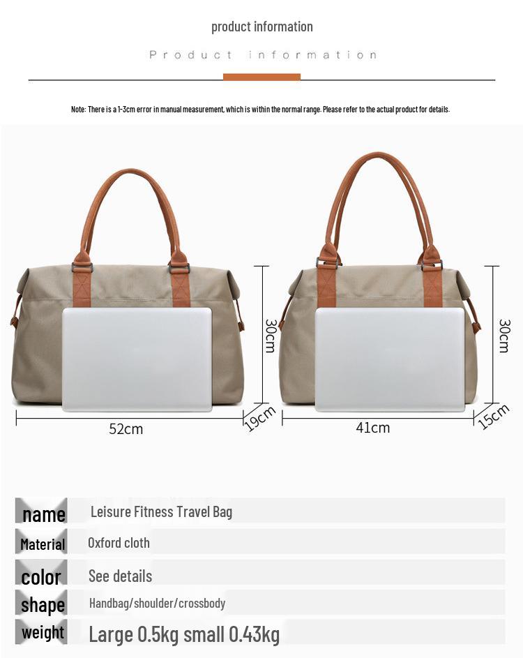 Персонализированная водонепроницаемая спортивная фитнес-дорожная сумка из Оксфорда - Большая вместимость, ручная кладь