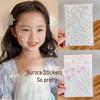 Kids' Stage Face Stickers: Pearl & Rhinestone Butterfly Design, Self-Adhesive Makeup Decorations