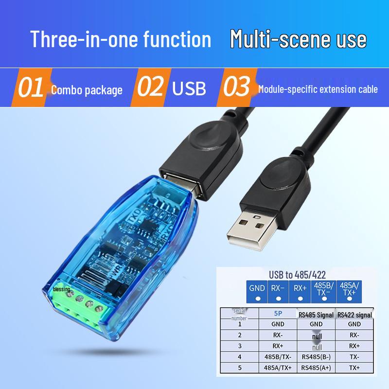 USB to 485/232/422 Converter Module: Industrial-Grade Serial Port Debugger for Laptop