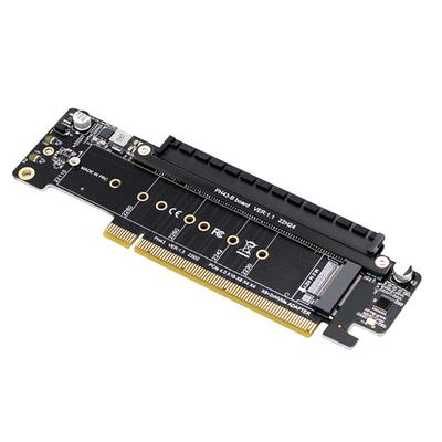 Карта расширения PCIE4.0 x16 на x8+x4+x4 с 2x m.2 NVME SFF-8639 адаптерами для SSD