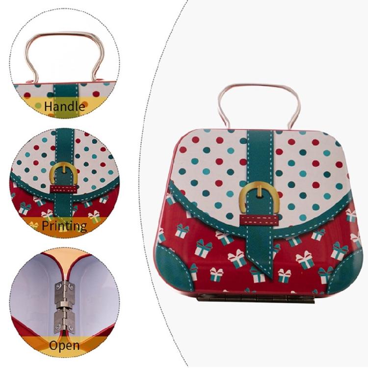 5 шт. Декоративные рождественские жестяные коробки для конфет, Упаковочная коробка для подарков на вечеринку, Портативные органайзеры для конфет, Жестяные банки для сладостей с ручкой