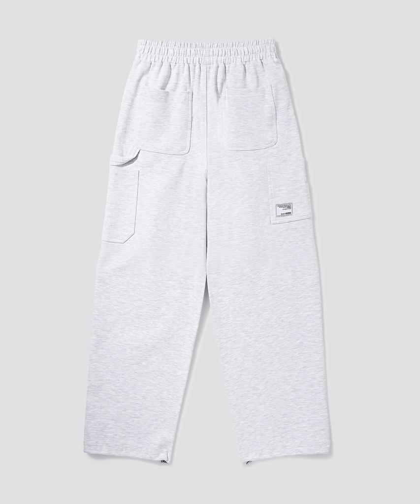 AGOD Carpenter Daimaru Sweat Wide Pants [White Melange]