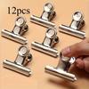 12 шт. Сверхпрочные зажимы для запечатывания пищевых пакетов из нержавеющей стали - Герметичные, многоразовые многоцелевые зажимы для кухни, офиса, школы